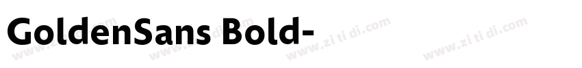 GoldenSans Bold字体转换